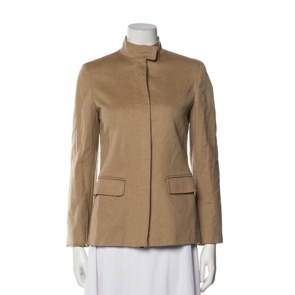 Vintage Max Mara Made in Italy Camel Hair Jacket Tan Women EU 42 US 6 Tan Blazer
